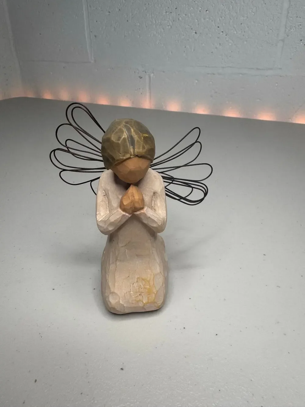 Willow Tree Angel of Prayer Figurine 4” Susan Lordi DEMDACO 1999 Praying Angel